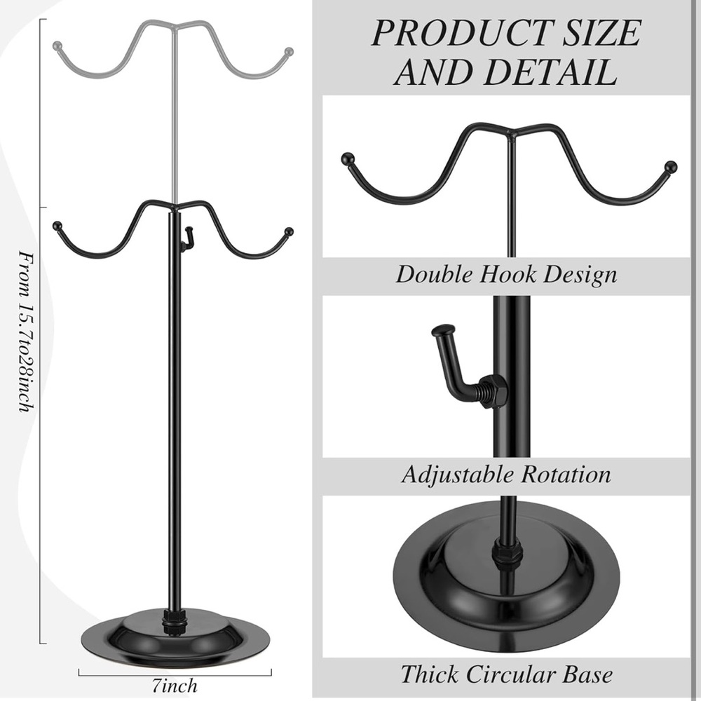Black Adjustable Rotating Jewelry Stand